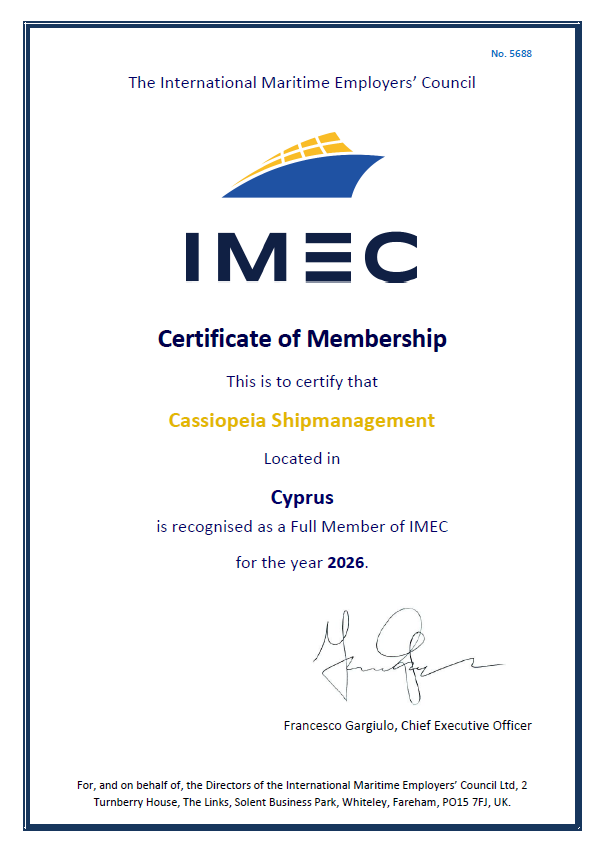 IMEC Certificate of Membership 2026